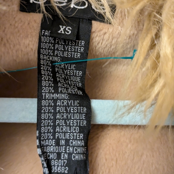 bebe Tan Faux Fur Trim Leather Jacket - Picture 5 of 9